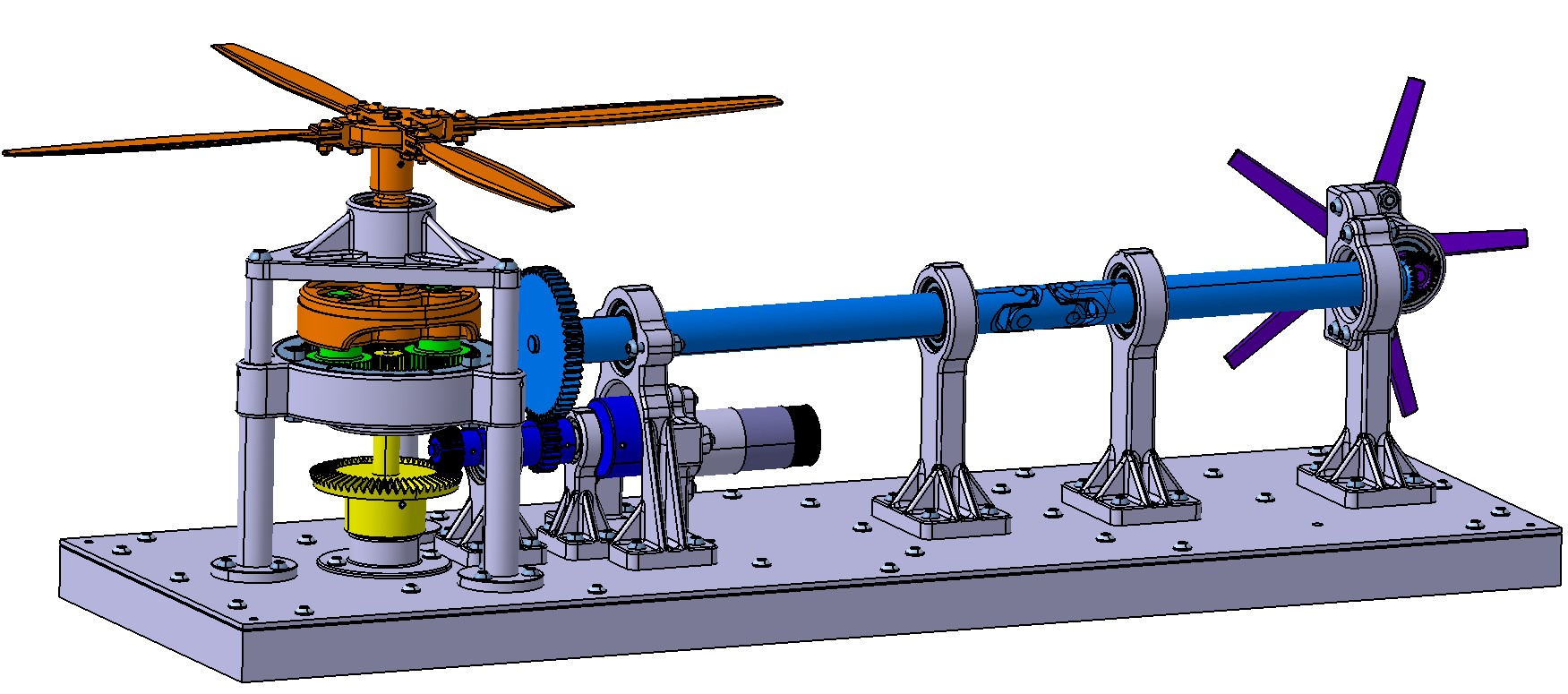 Maquette de transmission d’hélicoptère (3A-2026)